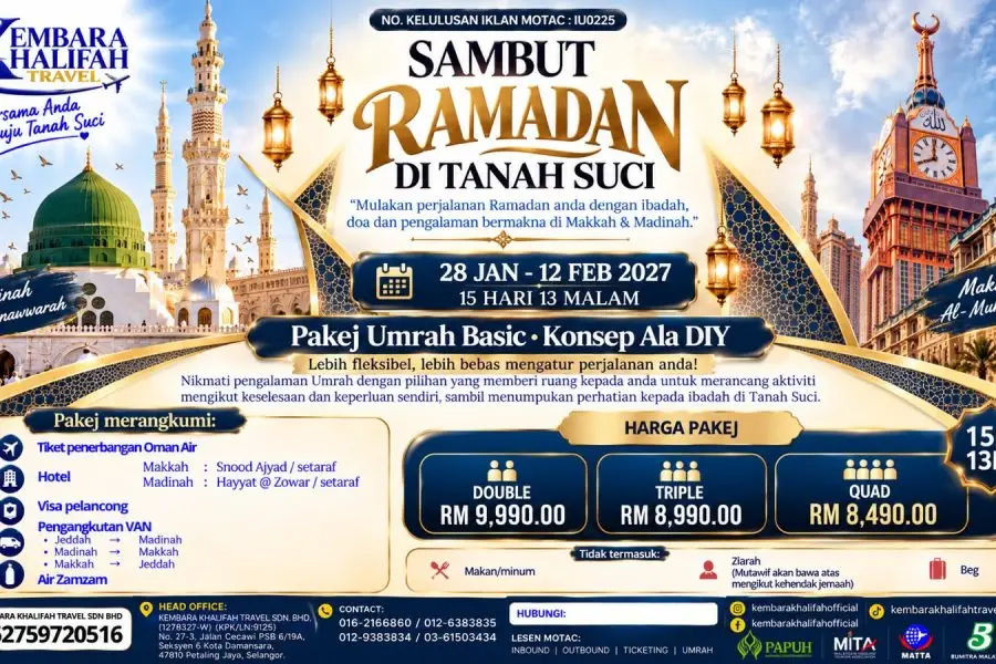 PAKEJ UMRAH SAMBUT RAMADAN 2027